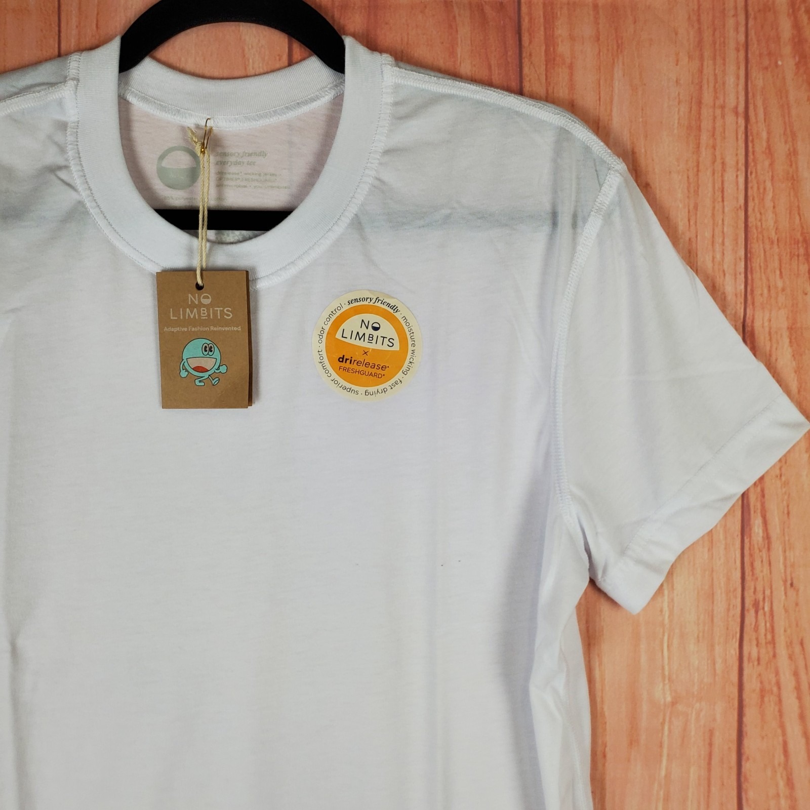 No Limbits Adaptive Sensory Friendly Everyday T Shirt Womens Large White Cotton — image 4 of 8